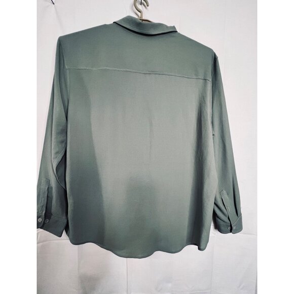 Shein Mens Light Green Button-Up Shirt 3XL Gauze Lightweight Comfy Casual Office - Picture 3 of 16